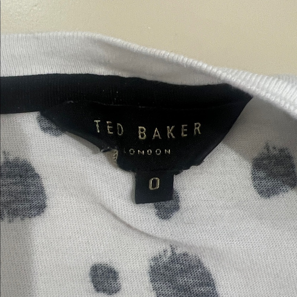 Ted Baker Black and White Polka Dot Tee - Picture 4 of 4